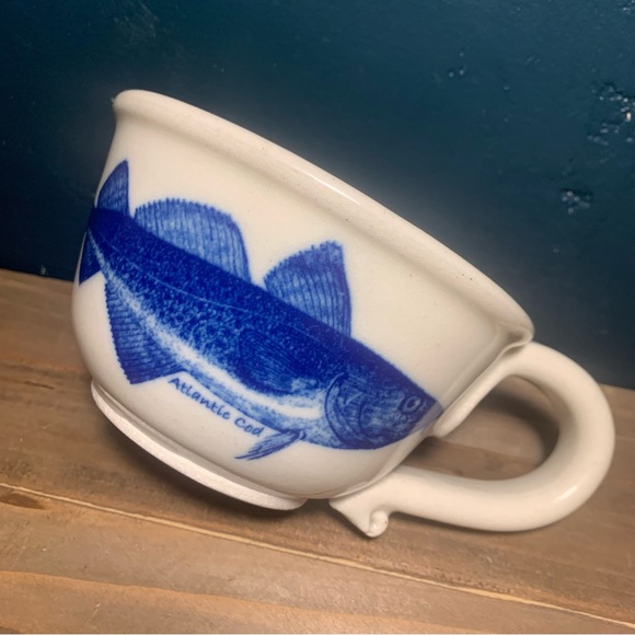 CHATHAM POTTERY IN-GLAZE DECAL - ATLANTIC COD - CHOWDER MUG 16 Oz - Picture 2 of 13
